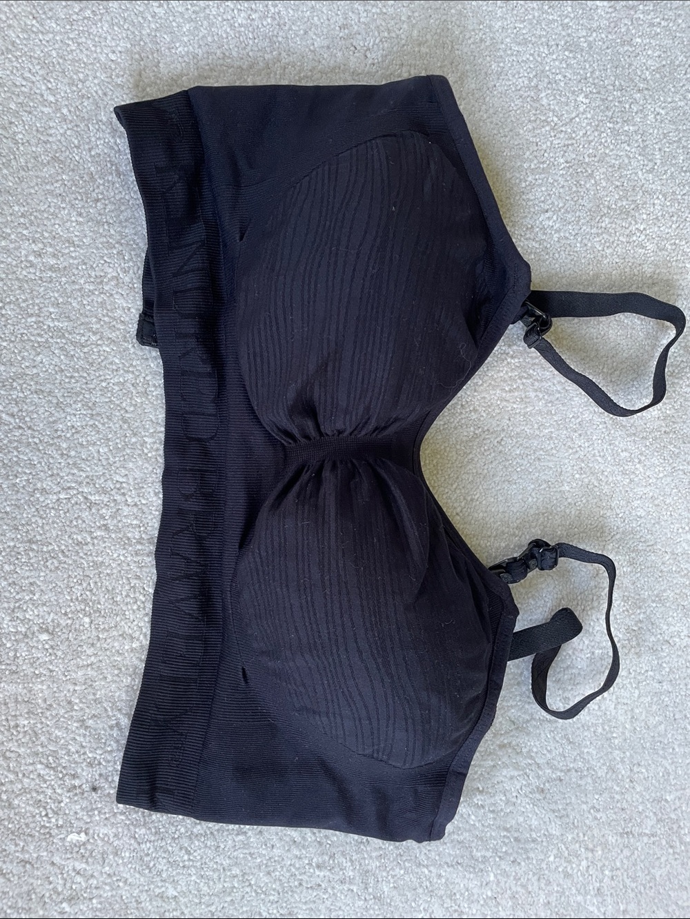 Kindred Bravely Black Seamless Wireless Nursing and Pumping Bra